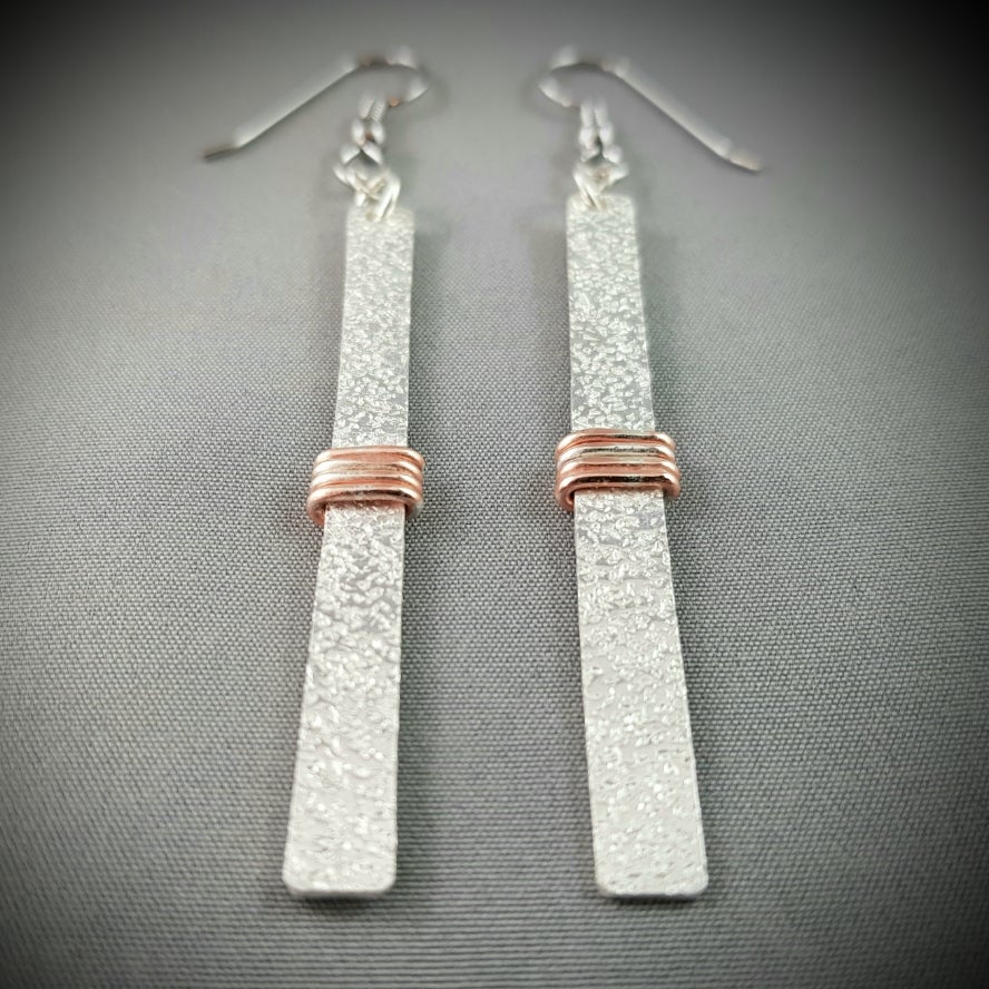 Long silver hot sale sparkly earrings